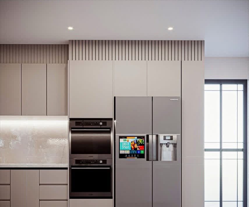Kitchen tall units with twin ovens